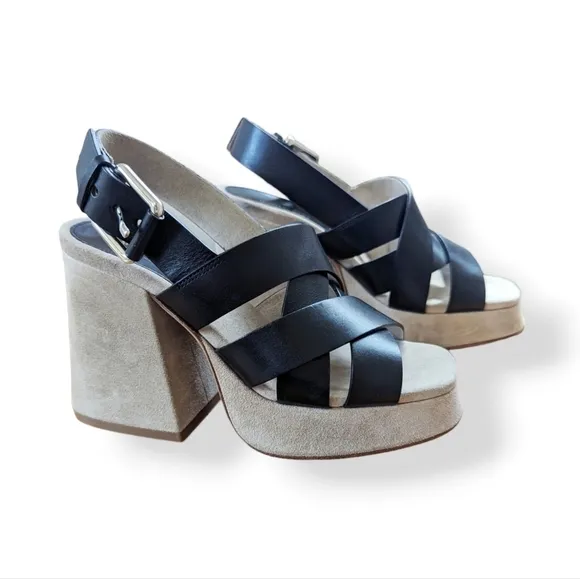 Michael Kors Collection Chunky Platform Leather Sandals