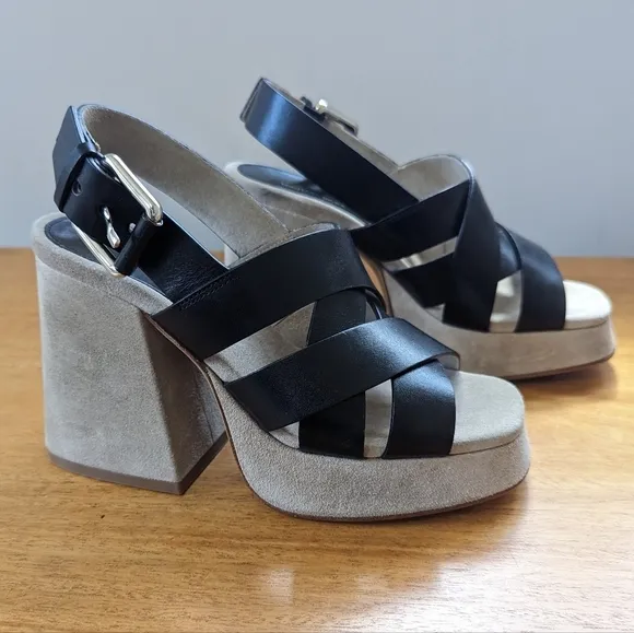 Michael Kors Collection Chunky Platform Leather Sandals
