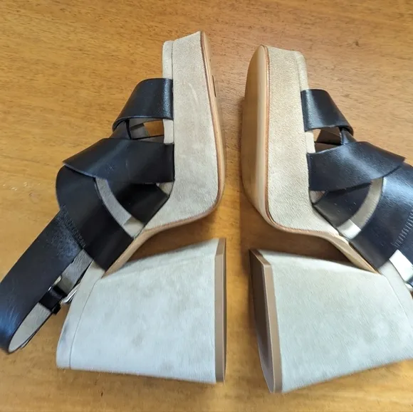 Michael Kors Collection Chunky Platform Leather Sandals