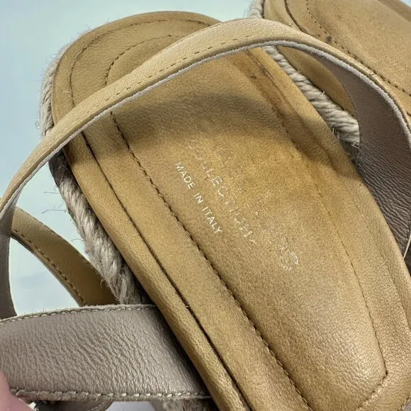 Michael Kors Collection Silvana Runway Platform Sandals Peanut Tan Size 9.5 39.5