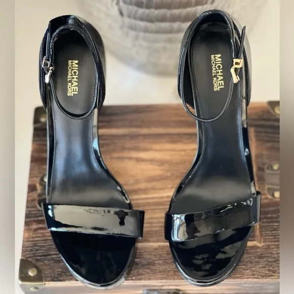 Michael Kors Jordyn Patent Leather Platform Sandals