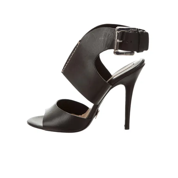 Michael Kors Leather Ankle Strap Sandals Heels Shoes~36.5/fit US 6~Made in Italy