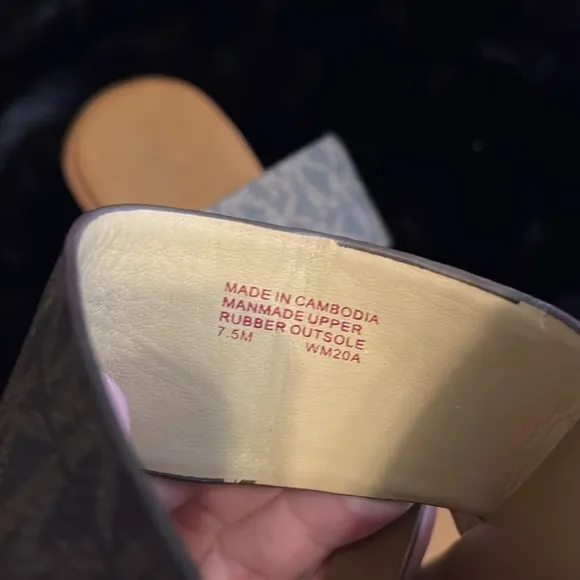 Michael Kors Pratt Logo Leather Sandals