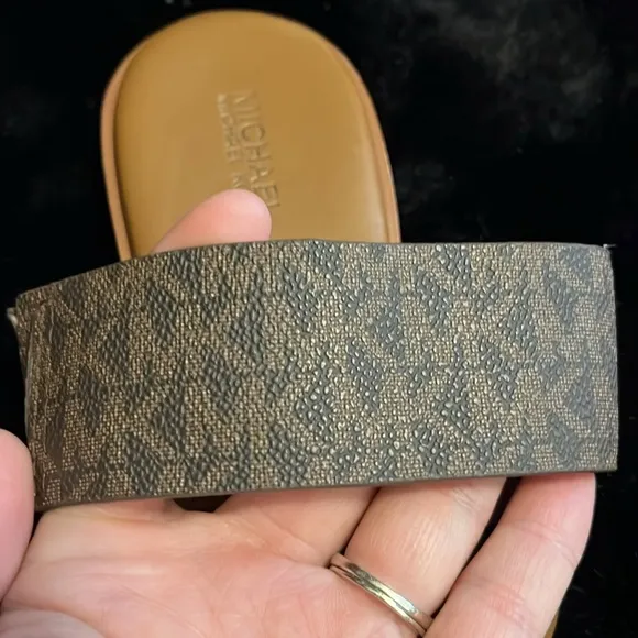 Michael Kors Pratt Logo Leather Sandals