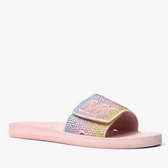 Michael Kors Rainbow Embellished Slide Sandal