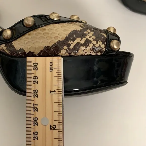 Michael Kors Studded Snake Skin Platform Sandals