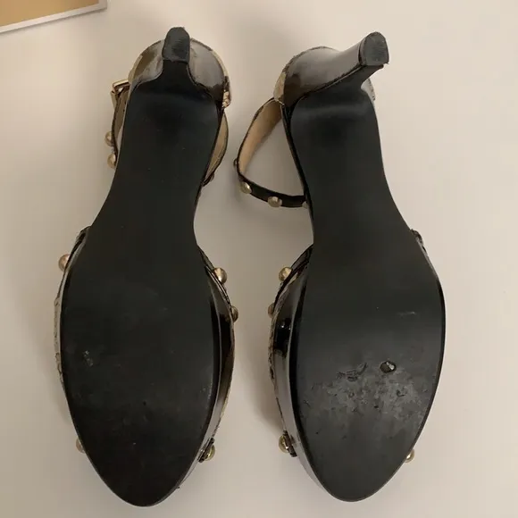 Michael Kors Studded Snake Skin Platform Sandals