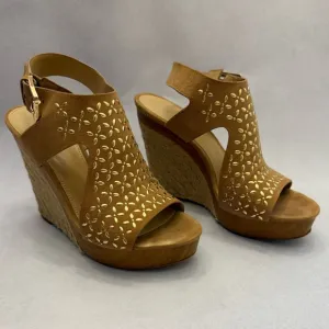 Michael Kors Tan Suede Wedge Sandals Sz 6