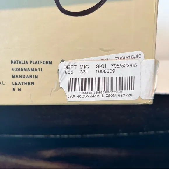 Michael Kors Women's Natalia Mandarin Leather Heel Cork  Platform Sandals New