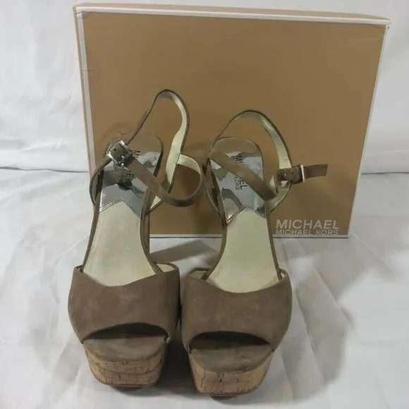 Michael Kors Women’s Shoes Sandals Suede Heels 9