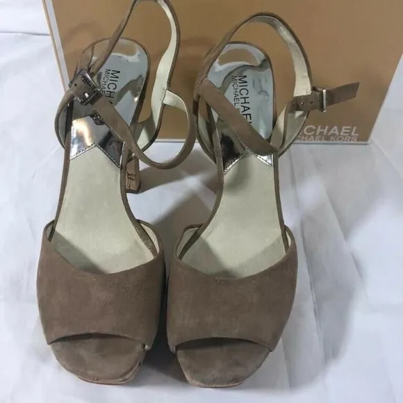 Michael Kors Women’s Shoes Sandals Suede Heels 9