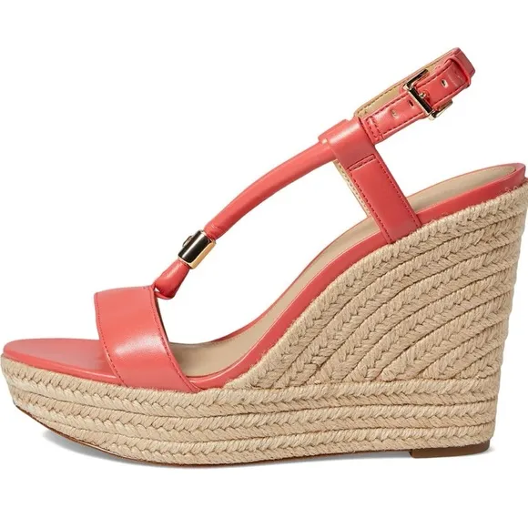 MICHAEL MICHAEL KORS Annie Dalia Wedge Sandals Size 9M. New