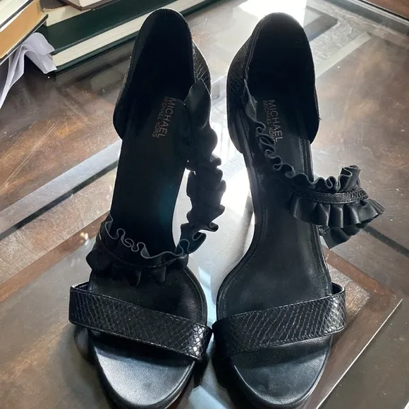 Michael Michael Kors  Bella Platform Ruffle Dress Sandals