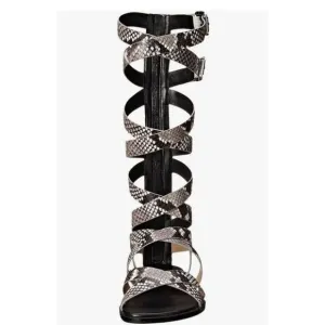 Michael Michael Kors Darby Tall Printed Snake Gladiator Sandals, NEW, Sz. 5.5