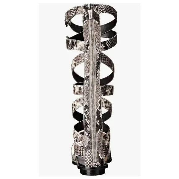 Michael Michael Kors Darby Tall Printed Snake Gladiator Sandals, NEW, Sz. 5.5