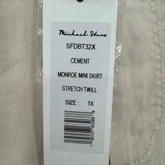 Michael Stars Monroe Utility Mini Skirt Contemporary Minimalist Sizes 1X &amp; 2X