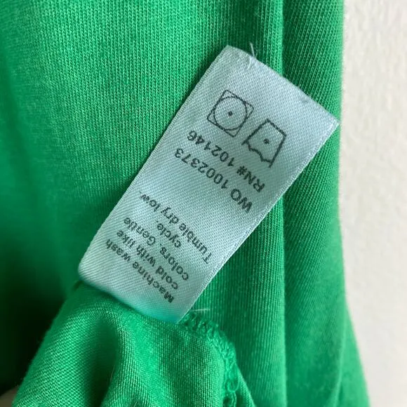 Michael Stars Solange Dress Size L Field Green Maxi Tie Cotton Casual Sleeveless