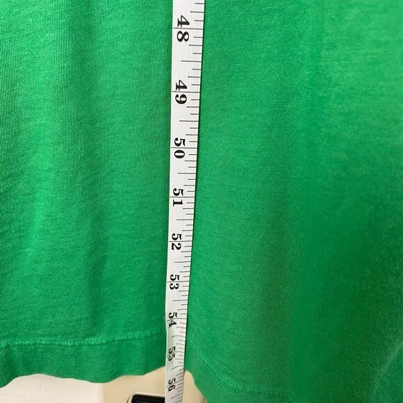 Michael Stars Solange Dress Size L Field Green Maxi Tie Cotton Casual Sleeveless