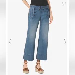 Micheal Kors Cropped Wide Jeans blue denim size 4