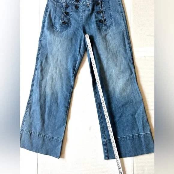 Micheal Kors Cropped Wide Jeans blue denim size 4