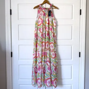 Michelle McDowell Floral Tiered Maxi Dress Large Bethany Cottagecore Elegant