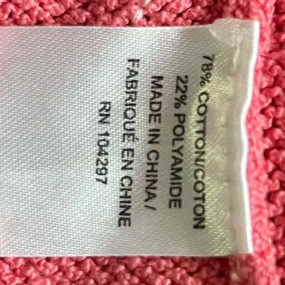 Milly of New York Pink Knit Floral Embellished Sleeveless Cotton Dress