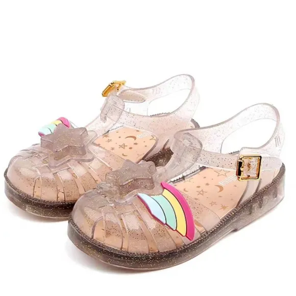 Mini Melissa Girls Mini Possession Fisherman Roman Sandals Sz 9 NIB W/ Dust Bag