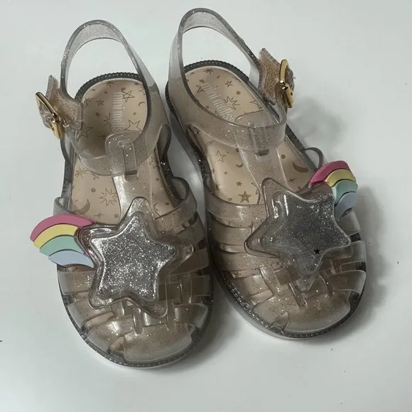Mini Melissa Girls Mini Possession Fisherman Roman Sandals Sz 9 NIB W/ Dust Bag