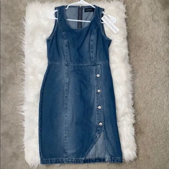 MinkPink Got the Blues Denim Mini Dress