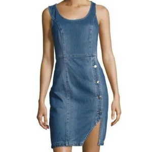 MinkPink Got the Blues Denim Mini Dress