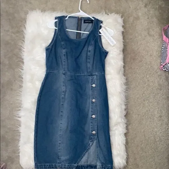 MinkPink Got the Blues Denim Mini Dress