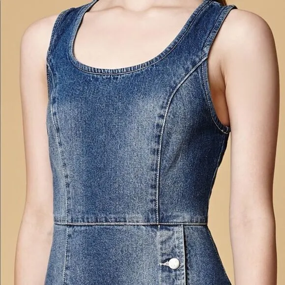 MinkPink Got the Blues Denim Mini Dress