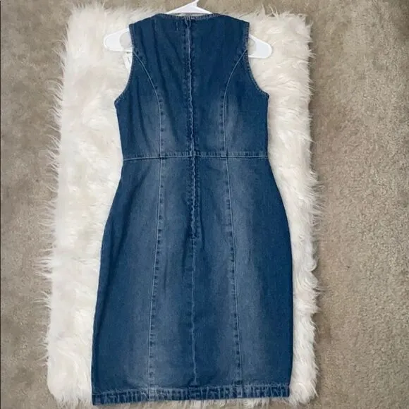 MinkPink Got the Blues Denim Mini Dress