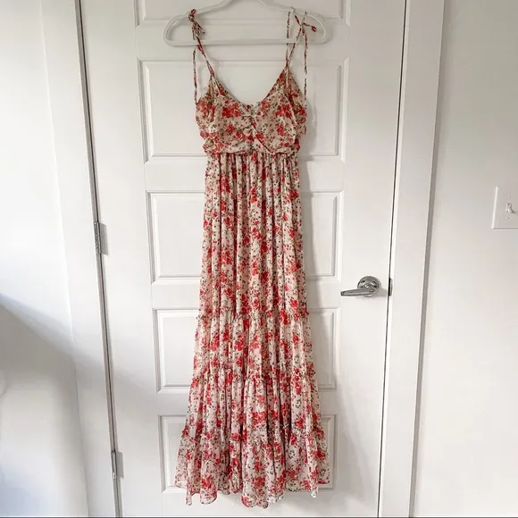 MISA Los Angeles Fallon Dress Poppy Allover Maxi Floral