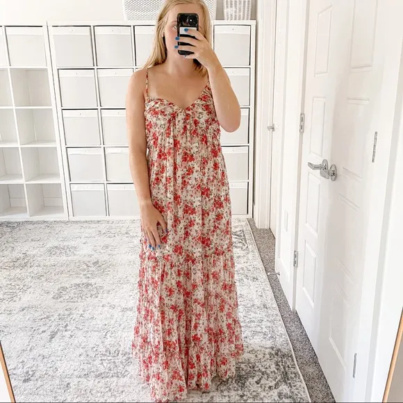 MISA Los Angeles Fallon Dress Poppy Allover Maxi Floral