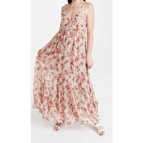 MISA Los Angeles Fallon Dress Poppy Allover Maxi Floral