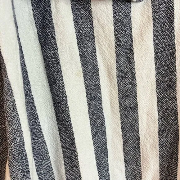 MISA Los Angeles Striped Off-Shoulder Ruffle Mini Dress Size L