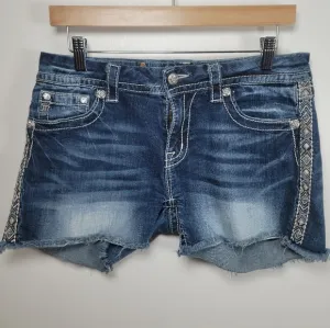 Miss Me Mid-Rise Easy Embellished Shorts Size 29