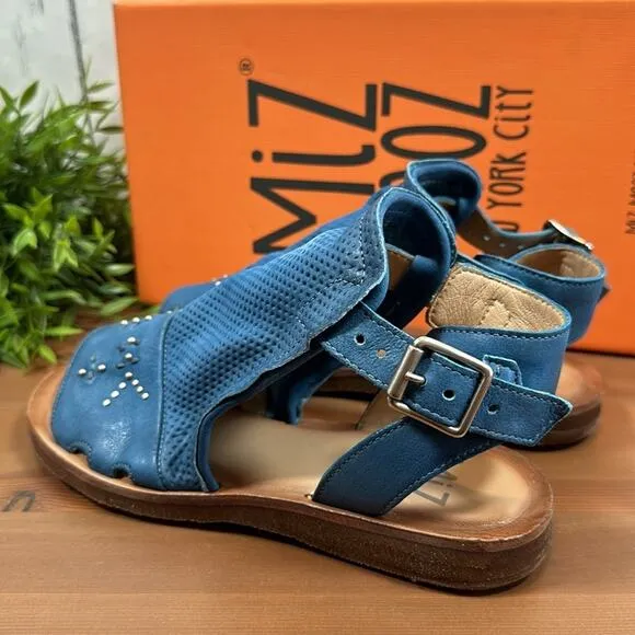 Miz Mooz Fifi Leather Wide Width Ankle Strap Sandals Size 37W