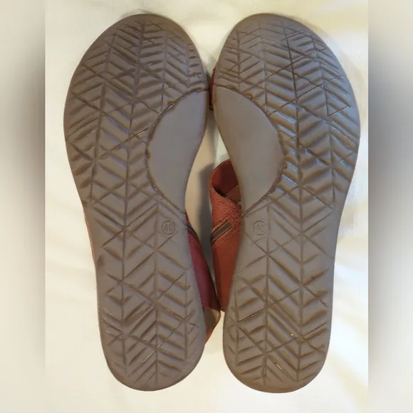 Miz Mooz Forge Leather Zip Sandals - WIDE 37 &amp; 40 - Rust - NWOB