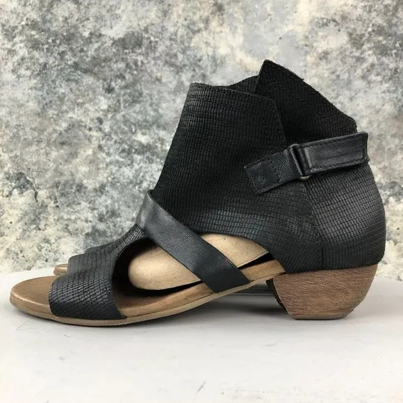 Miz Mooz Women's Size 41 (9.5-10) Corgan Verona Collection Black Leather Sandals