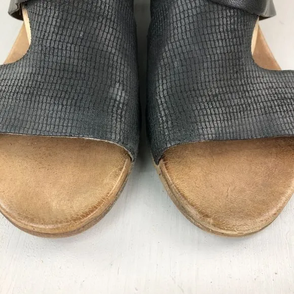 Miz Mooz Women's Size 41 (9.5-10) Corgan Verona Collection Black Leather Sandals
