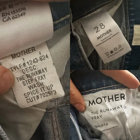 MOTHER Denim the Runaway Step Fray Jeans in Spice It Up Bootcut Flare Hem 28