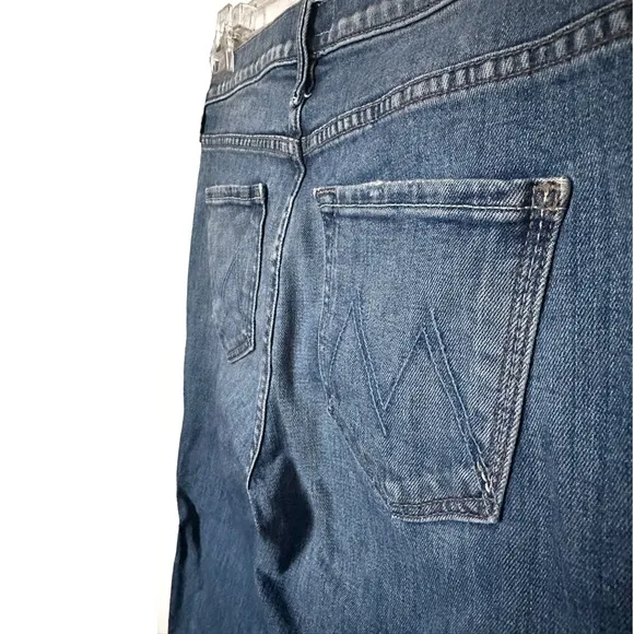MOTHER Denim the Runaway Step Fray Jeans in Spice It Up Bootcut Flare Hem 28