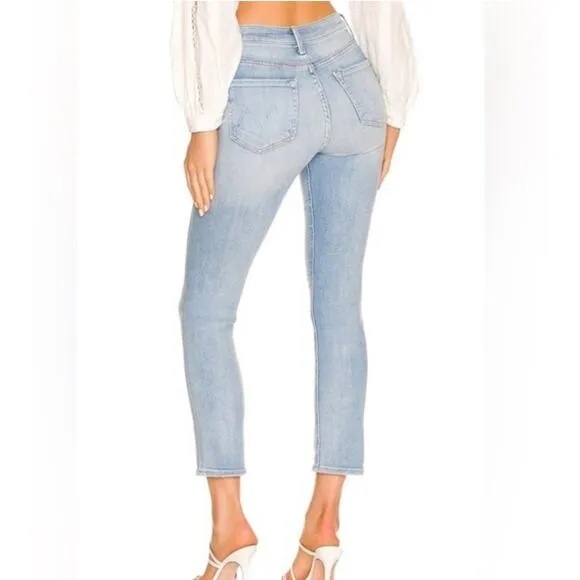 MOTHER The Mid Rise Dazzler Flood Jeans Sweet Petals 26