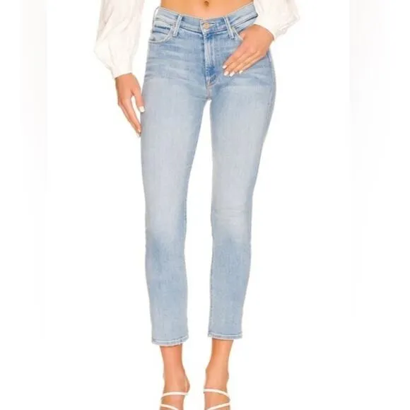 MOTHER The Mid Rise Dazzler Flood Jeans Sweet Petals 26