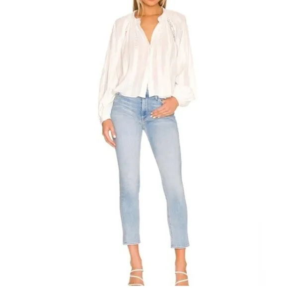 MOTHER The Mid Rise Dazzler Flood Jeans Sweet Petals 26