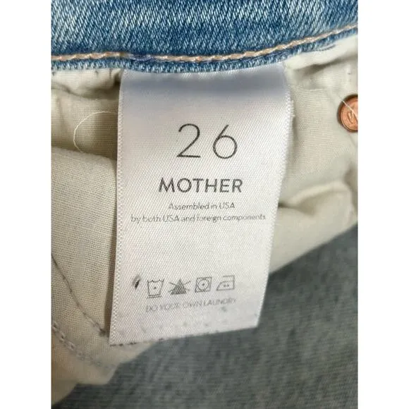 MOTHER The Mid Rise Dazzler Flood Jeans Sweet Petals 26