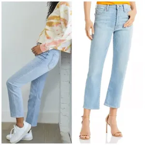 Mother The Tomcat Jeans 34 Straight Leg Ankle Crop Denim It's Kinda My Thing