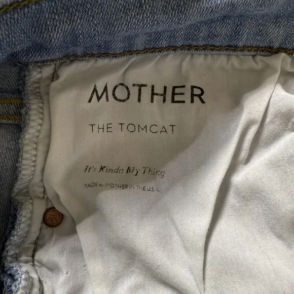 Mother The Tomcat Jeans 34 Straight Leg Ankle Crop Denim It's Kinda My Thing